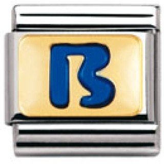 Nomination Composable Classic BUCHST. BLAU Edelstahl, Email und 18K-Gold (B) 030201 Preisvergleich