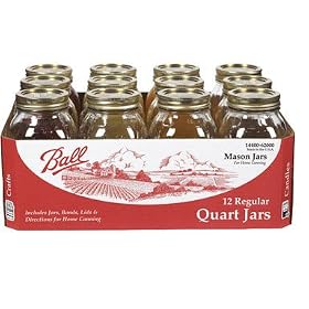 Ball Regular Mason Canning Jar 1 Qt., Case of 12