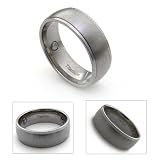 8mm Mens Titanium Magnetic Satin Dome Wedding Band Ring Size 9