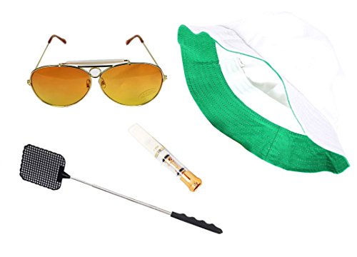 Fear & Loathing Las Vegas Hat Orange Sun Glasses Cigarette Holder Flyswatter