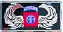 US Army 82nd Airborne "AA" Jump Wings License Plate