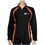 Tony Stewart Ladies Black Checkered Future 1/4 Zip Fleece Pullover