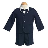 Lito Boys Navy Eton Short Formal Wear Ring Bearer Easter Suit 12M-4T