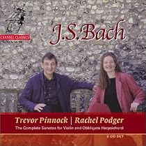 Bach: Complete Sonatas for Violin and Obbligato Harpsichord / Pinnock, Podger