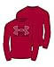 Under Armour Boys Breakthrough Logo Long Sleeve Tee, Red, Youth Medium
