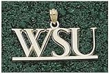 Logo Art Washington State Cougars 10K Gold Team Font 1/2 Pendant