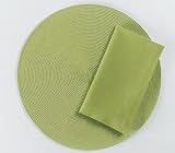 TAG Round Woven Green Placemat