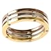 Stainless Steel Ring 316 Tri-Color Gold Plated Polished Band 6.5 Width by Bucasi