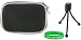 Nylon Hard Shell Carrying Case (Black) and Spider Tripod for Canon PowerShot SD780IS Digital Camera Red