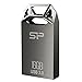 Silicon Power 16GB Jewel J50 USB 3.0 Zinc-Alloy Compact Flash Drive, Titanium Edition (SP016GBUF3J50V1T)