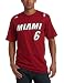 NBA Men's Miami Heat Lebron James Gametime Name & Number Tee (Garnett, Medium)