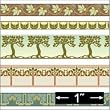 1:24 Arts & Crafts Borders for Dollhouse Wallpaper