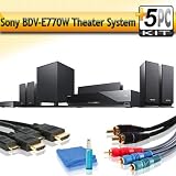 Sony BDV-E770W Blu-ray Home Theater System + Free 5pc Hook up Kit