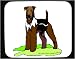 schnauzer24  - Decorated Mouse Pad with brown schnauzer standing pet