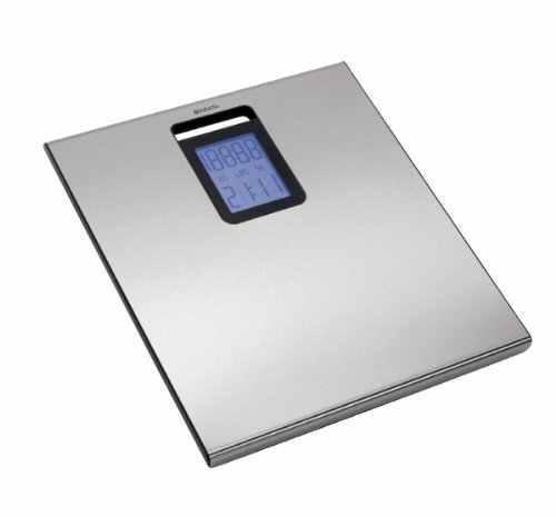 Brabantia- 419768- Bilancia pesapersone appendibile con orologio, anti-impronte, Colore: Inox Satinato FPP Brabantia- 419768- Bilancia pesapersone appendibile con orologio, anti-impronte, Colore: Inox Satinato FPP