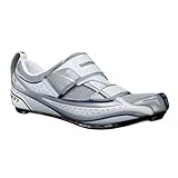 Shimano Men's Elite Racing Custom-Fit Triathlon Cycling Shoes - SH-TR71 (WHITE/SILVER - 41)