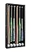 Pro UV 5 Baseball Bat Display Case Holder Rack Wall Mount Cabinet, Horizontal/Vertical (Black Finish)