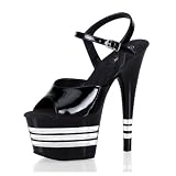 Pleaser Shoes Women's ADORE-709LN, 6 1/2'' Lined Bottom Ankle Strap Platform Sandal
