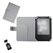 Genuine Leather Case Cover for Amazon Kindle 3 (White) with USB 2.0 AGPtek All-In-One Card Reader