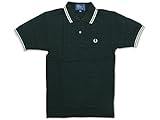 フレッドペリー FRED PERRY M1200 半袖ポロシャツ ブラック/ライトグレー （TWIN TIPPED） M