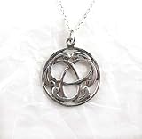 Sterling Silver Round Celtic Design Necklace, 16