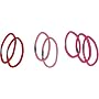Haargummi Set 7-teilig, Pink/rose/red