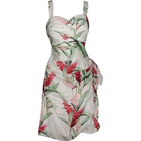 Red Ginger Hawaiian Aloha Sarong Dress