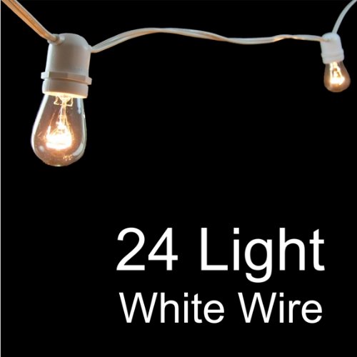 Commercial Grade Party Lights 24 Light (White Cord)