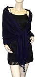 Pure Pashmina Wrap Midnight Blue 3 Ply