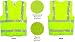 Class Two, ANSI 2004 Double Striped Sleeveless, MESH LIME Safety Vests with Silver stripes -4XL