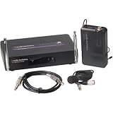 Audio technica Black High Quality Vhf Atw251 1746mhz Lapel Radio Microphone Consisting Of Atwt201 Body Pack Transmitter Atwr250 Receiver Atw829cw Lapel Condenser Microphone Power Supply And Carry Cas