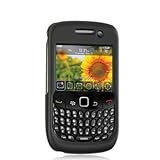 Black Rubberized Snap-On Hard Skin Case Cover for Blackberry Curve 8520 853 ....