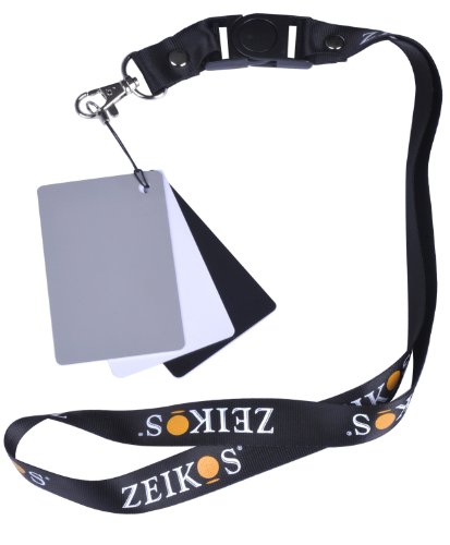 Zeikos ZE-DGC Digital Grey Card Set with Lanyard