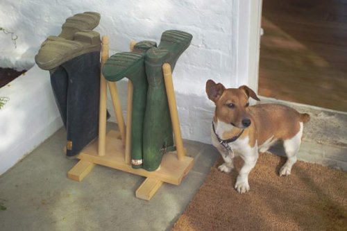  : Beech Wood Boot Floor Rack