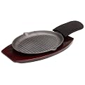 Cast Iron Ribbed Fajita Platter Set