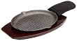 Mr. Bar-B-Q Cast-Iron Ribbed Fajita Platter Set