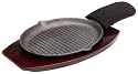 Mr. Bar-B-Q Cast-Iron Ribbed Fajita Platter Set