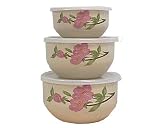 Franciscan Desert Rose 6-Piece Enamel-on-Steel Bowl Set, Large