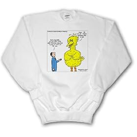 Rich Diesslins Funny Religious Light Cartoons - Big Bird Reject for Adult Christian Education - Sweatshirts
