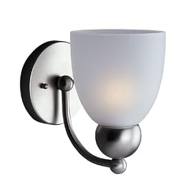 Sea Gull Lighting 41035-962 Metropolis 1-Light Vanity, Brushed-Nickel Finish, Satin-Etched... by Sea Gull Lighting