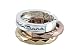 Guess - UBR81014 - Bague Femme - 3 anneaux Métal - Argenté/Doré/Rose - Extensible