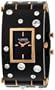 K&BROS Women's 9530-5 Ice-Time Galassia White Crystal Accented Black Watch