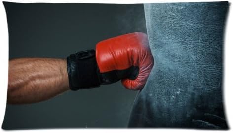 The Boxer Hit the Boxing Bag - Custom Personalized Pillowcase/ Pillow Cover Rectangle With Comfortable Decorative Cotton and Polyester Standard 20x36(One side)