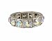 Ring - R35 - Swarovski (tm) Crystal Stretch - Square Style - Size Med ~ Clear AB (Irridescent)