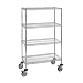 Quantum Storage Systems WR63-1872C Starter Kit for 63" High 4-Tier Wire Shelving Unit, Chrome Finish, 18" Width x 72" Length x 63" Height