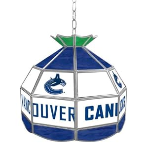 Trademark NHL Vancouver Canucks stained glass Tiffany lamp - 16-inch d