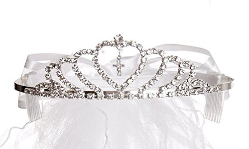 Shop Ginger Wedding Girls First Communion Wedding Tiara Veil Dress 1 or 2 Tier White