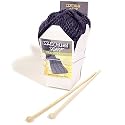 Szechuan Scarf - Scaft Knitting Kit with Bamboo Knitting Needles and Instructions: Black Bean