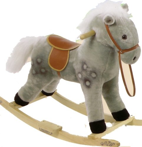 Childrens Toyshop  Toys : 42cm Rocking Horse Grey