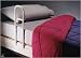Fits any style home bed (just slide between the box sping and mattress) * Mounted to 30 x 27 bedboard included * Offers the safest and easiest way to get in and out of bed * The handle enables the elderly injured or people with disabilities to be independent * Helps to prevent falls and injuries and will ease the burden on the caregiver * Strong and stable providing all the support needed for safe transfers to walkers bedside commodes or wheelchairs * For persons weighing up to 250 Lbs * Rail Height 22 x 6 Width